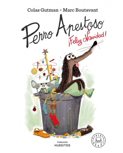 Perro apestoso feliz Navidad