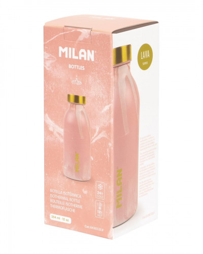 Botella isotérmica de acero inoxidable 0,35 L serie Lava rosa