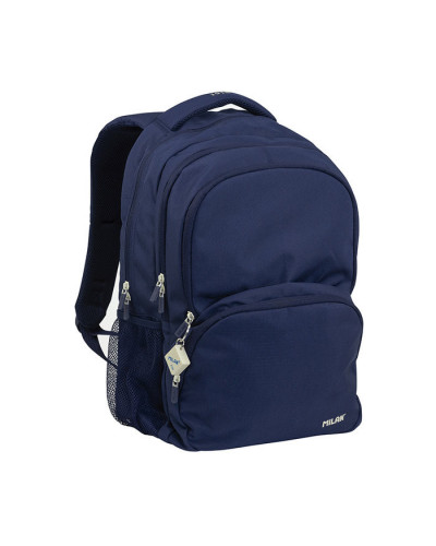 Mochila escolar 4 cremalleras 46x30 serie 1918 azul marino