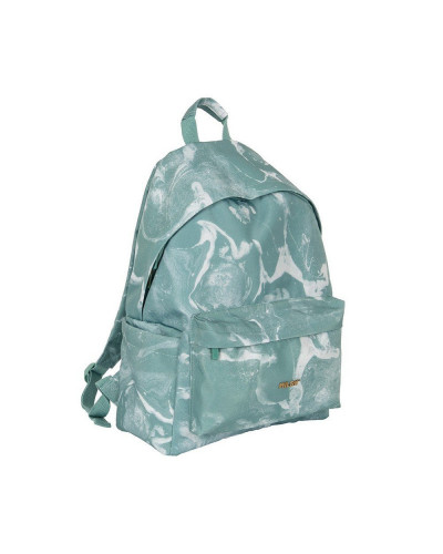 Mochila escolar clásica 2 cremalleras 43x30 Lava verde