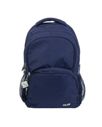 Mochila escolar 4 cremalleras 46x30 serie 1918 azul marino