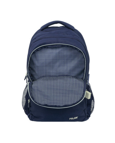 Mochila escolar 4 cremalleras 46x30 serie 1918 azul marino