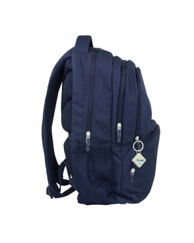 Mochila escolar 4 cremalleras 46x30 serie 1918 azul marino
