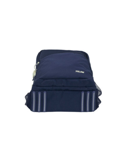 Mochila escolar 4 cremalleras 46x30 serie 1918 azul marino