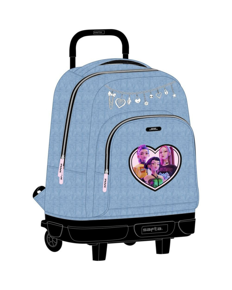 Mochila gde, c/ruedas compact extraible k-pop DH huntr/x