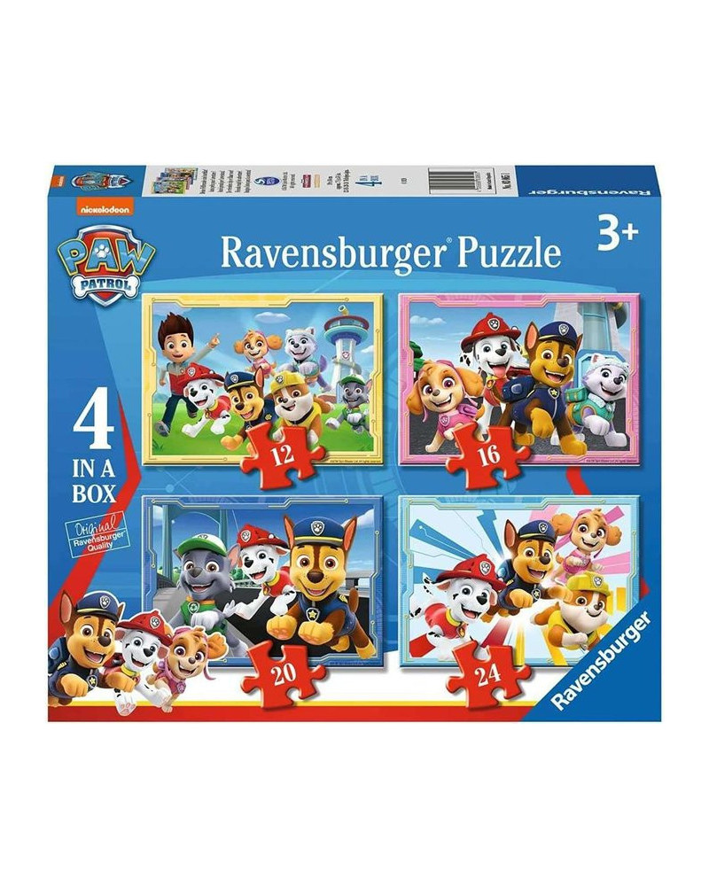 Puzzle Patrulla Canina 4 en 1 (12, 16, 20, 24 piezas)