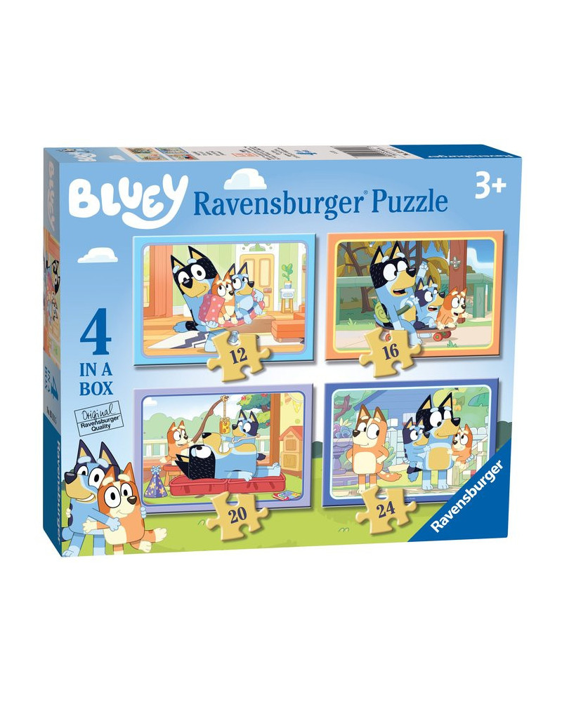 Puzzle Bluey 4 en 1 (12, 16, 20 y 24 piezas)