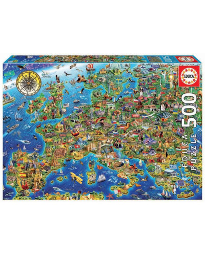 Puzzle Educa 500 piezas mapa de Europa