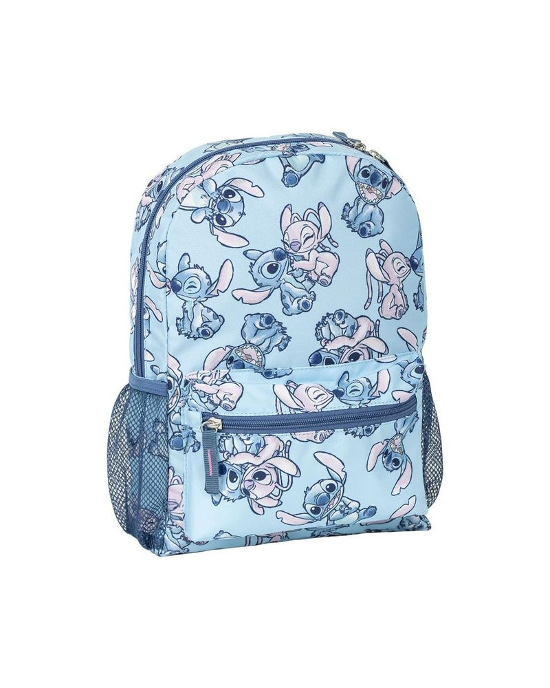 Mochila infantil 33x23cm con rejillas estampado stitch