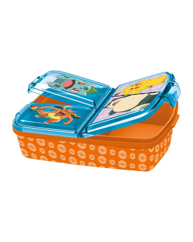 Sandwichera plastico 3 departamentos pokemon