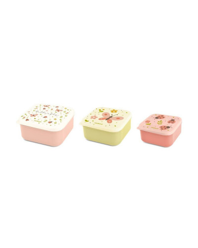 Set 3 cajas de almuerzo snackbox-3 butterfly