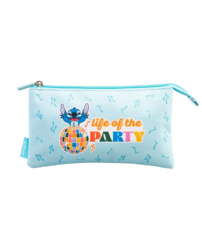 Estuche portatodo triple Disney Stitch Waves