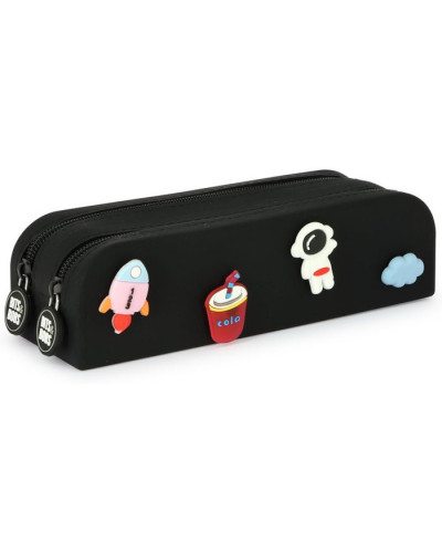 Portatodo doble DIY de silicona con pins Negro Bits&Bobs