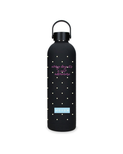 Botella térmica de acero inoxidable 750 ml Movom Enjoy Adventure Negra