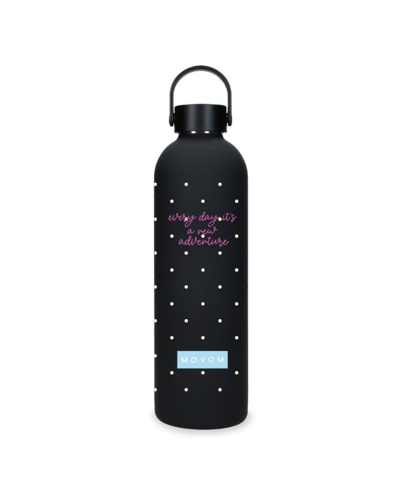 Botella térmica de acero inoxidable 750 ml Movom Enjoy Adventure Negra