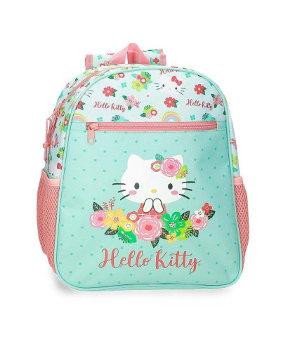 Mochila infantil Hello Kitty Floral Kitty 33 cm adaptable a carro