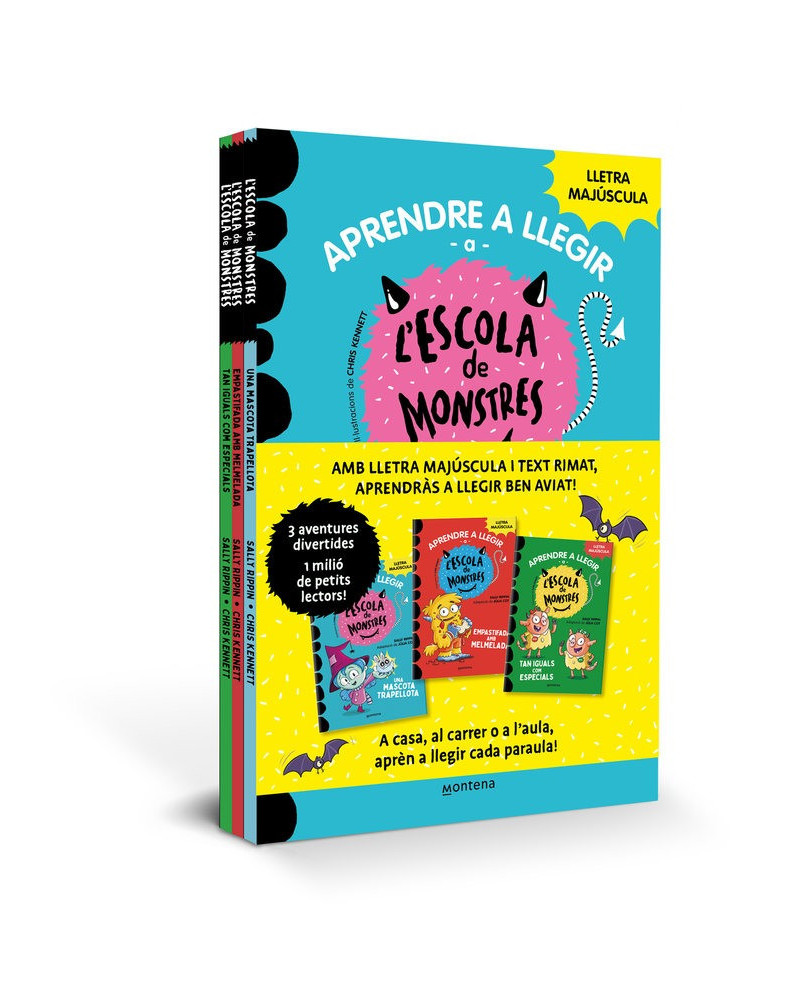 Aprendre a llegir a l'Escola de Monstres Pack llibres 1, 2 i 3