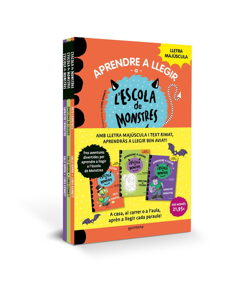Aprendre a llegir a l'Escola de Monstres Pack llibres 7, 8 i 9