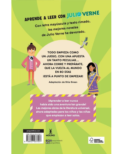 Aprende a leer con Julio Verne 1 - La vuelta al mundo en 80 días